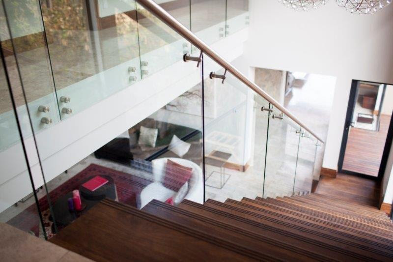 residential framed glass balustrades manufactured and installed by steel studio