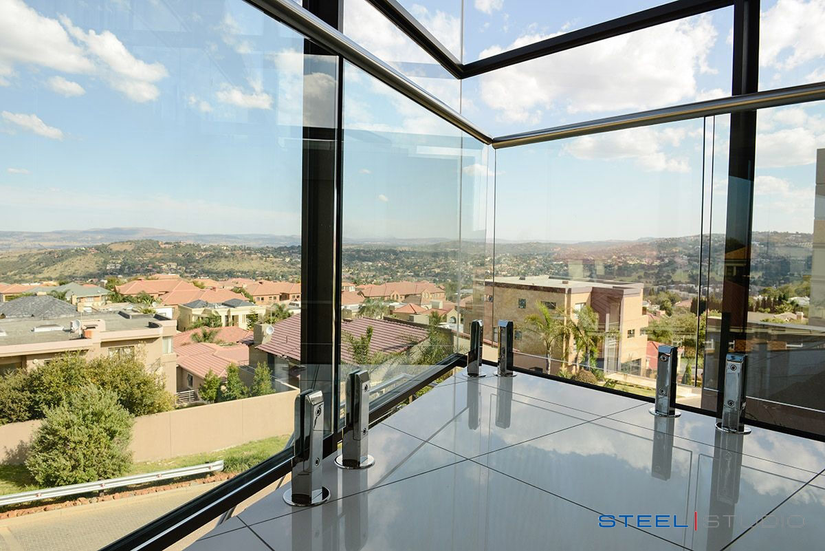 residential framed glass balustrades | residential framed glass balustrades manufactured and installed by steel studio
