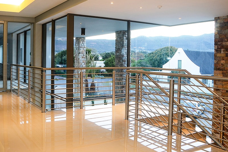 steel studio stainless steel balustrades in a commercial building